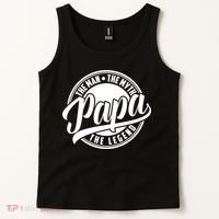 Papa The Man Myth Legend Fathers Day Certified Dad Gift Tank Top thumb 2
