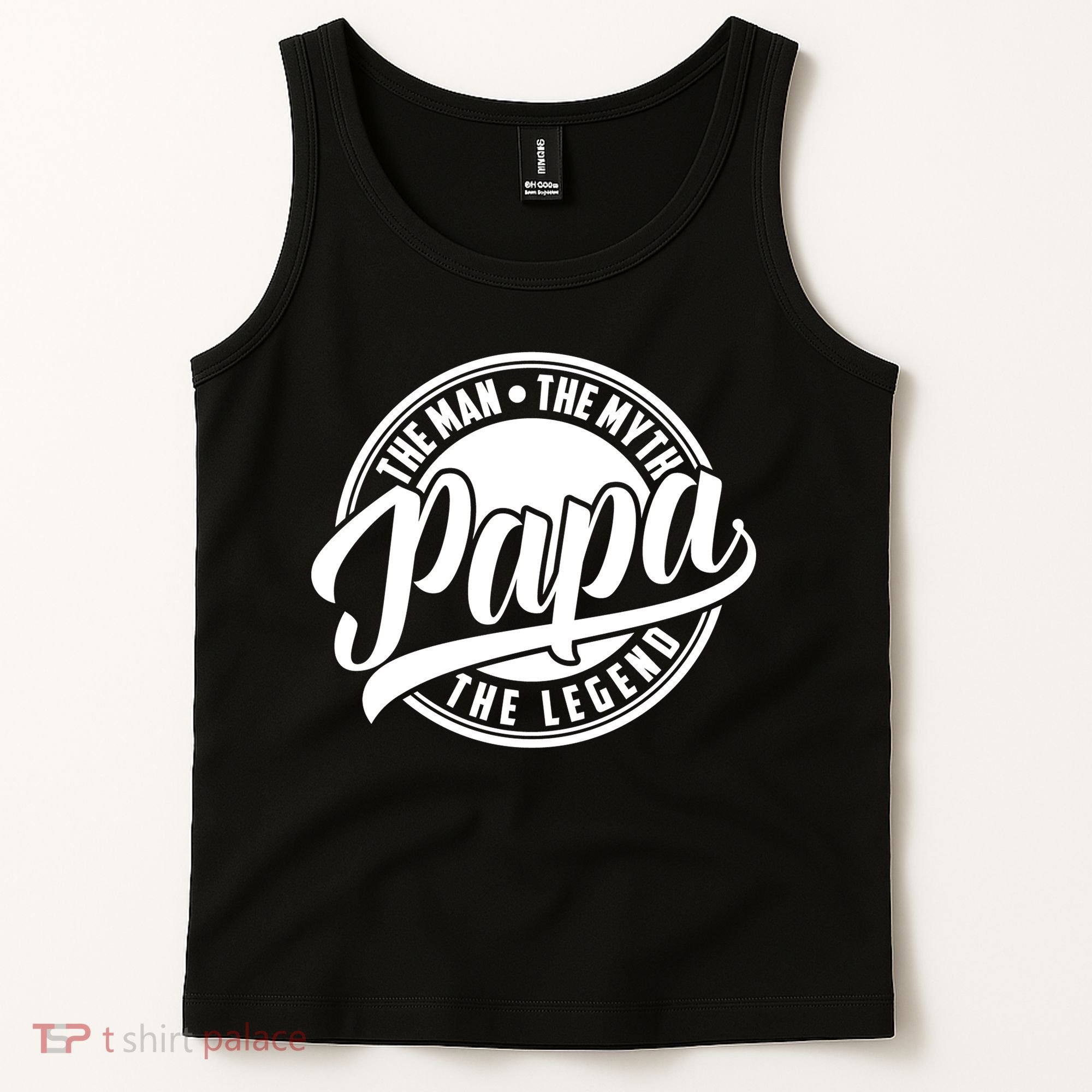 Papa The Man Myth Legend Fathers Day Certified Dad Gift Tank Top