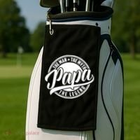 Papa The Man Myth Legend Fathers Day Certified Dad Gift Golf Towel thumb 2
