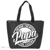 Papa The Man Myth Legend Fathers Day Certified Dad Gift Tote Bag thumb 0