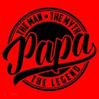 Papa The Man Myth Legend Fathers Day Certified Dad Gift Santa Hat thumb 1