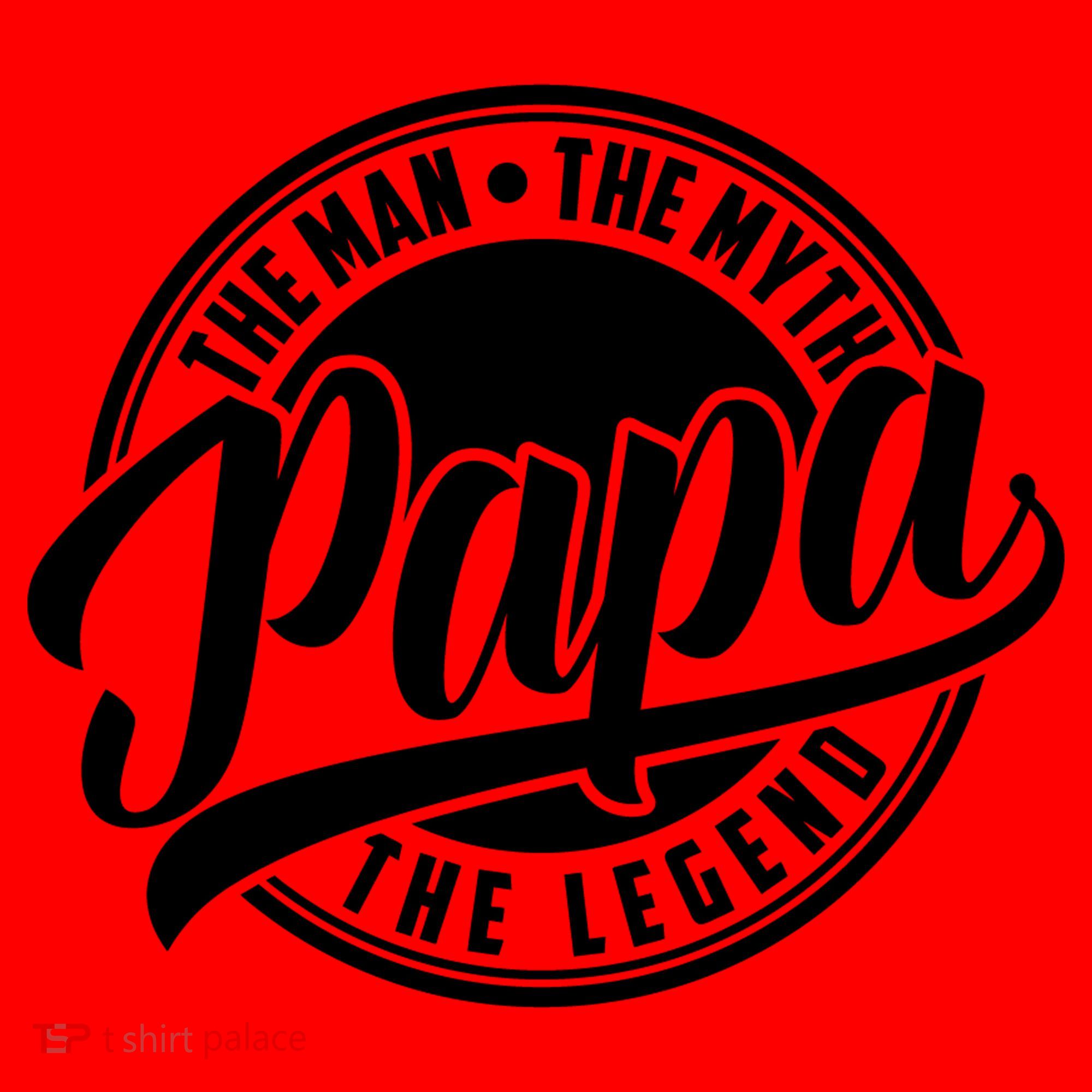 Papa The Man Myth Legend Fathers Day Certified Dad Gift Santa Hat