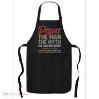 Papa The Man The Myth The Bad Influence Funny FatherS Day Apron thumb 0