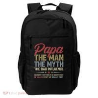 Papa The Man The Myth The Bad Influence Funny FatherS Day Backpack thumb 0