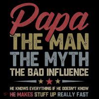 Papa The Man The Myth The Bad Influence Funny FatherS Day Coffee Mug thumb 5