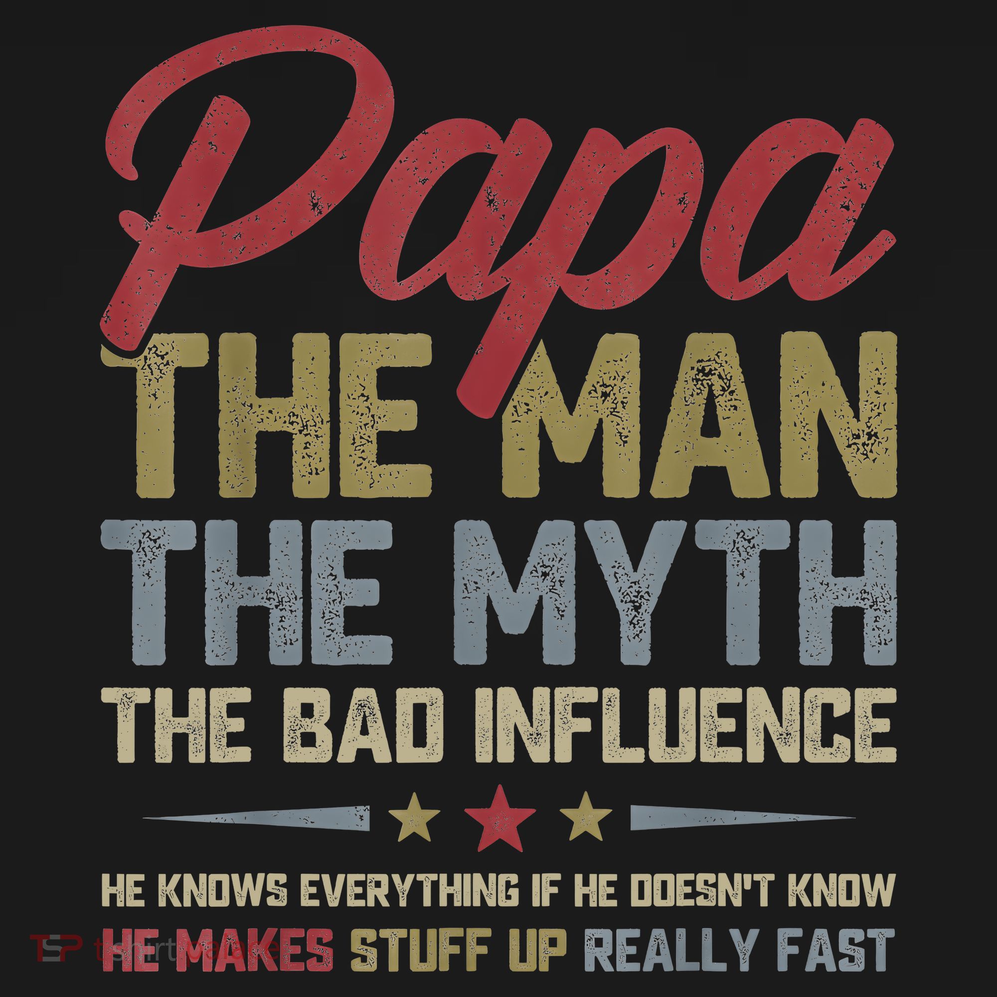 Papa The Man The Myth The Bad Influence Funny FatherS Day Mousepad