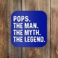 Pops The Man The Myth The Legend Fathers Day Gift Coaster thumb 0