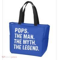 Pops The Man The Myth The Legend Fathers Day Gift Tote Bag thumb 3