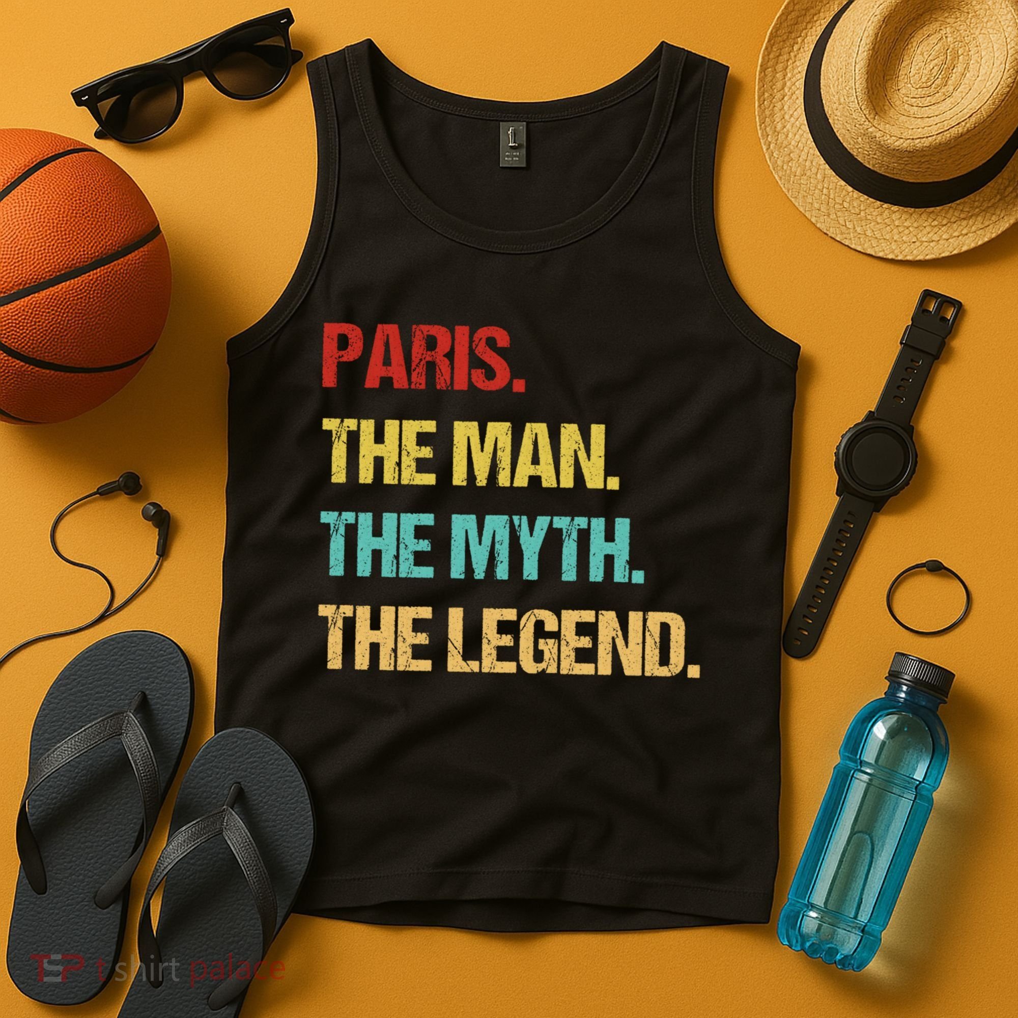 Paris The Man The Myth Tank Top