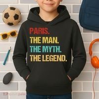 Paris The Man The Myth Kids Hoodie thumb 2