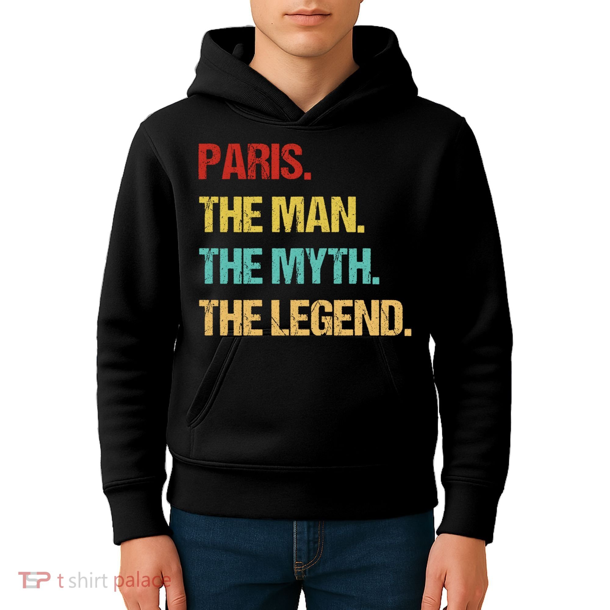 Paris The Man The Myth Kids Hoodie