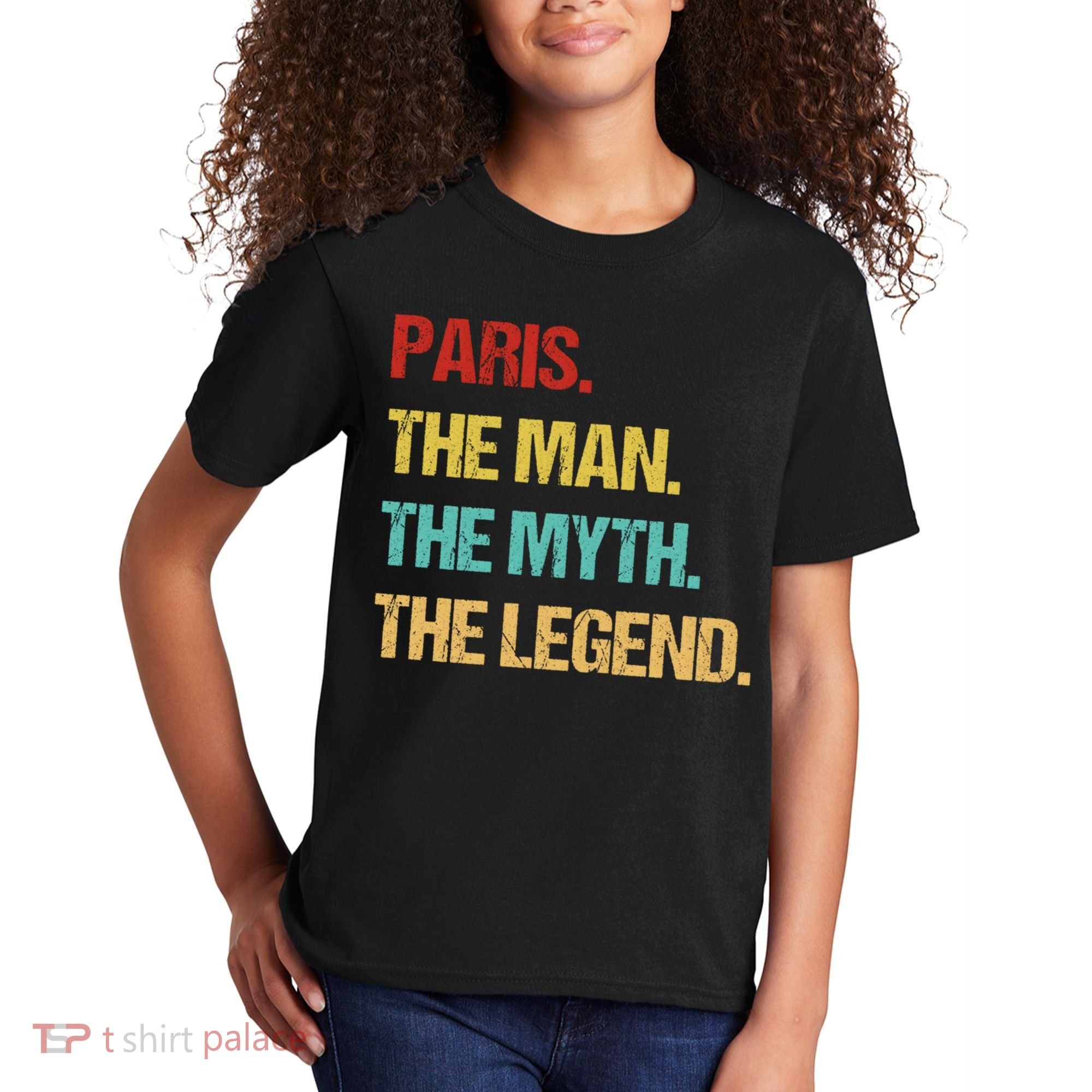 Paris The Man The Myth Kids T-Shirt