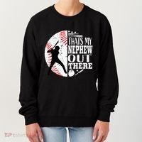 Proud ThatS My Nephew Out There Baseball Aunt Uncle Graphic Women's Sweatshirt thumb 0