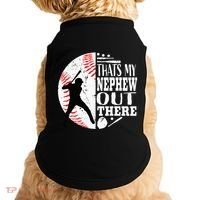 Proud ThatS My Nephew Out There Baseball Aunt Uncle Graphic Doggie Tank thumb 0