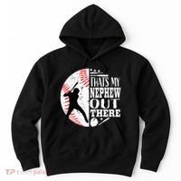 Proud ThatS My Nephew Out There Baseball Aunt Uncle Graphic Hoodie thumb 0