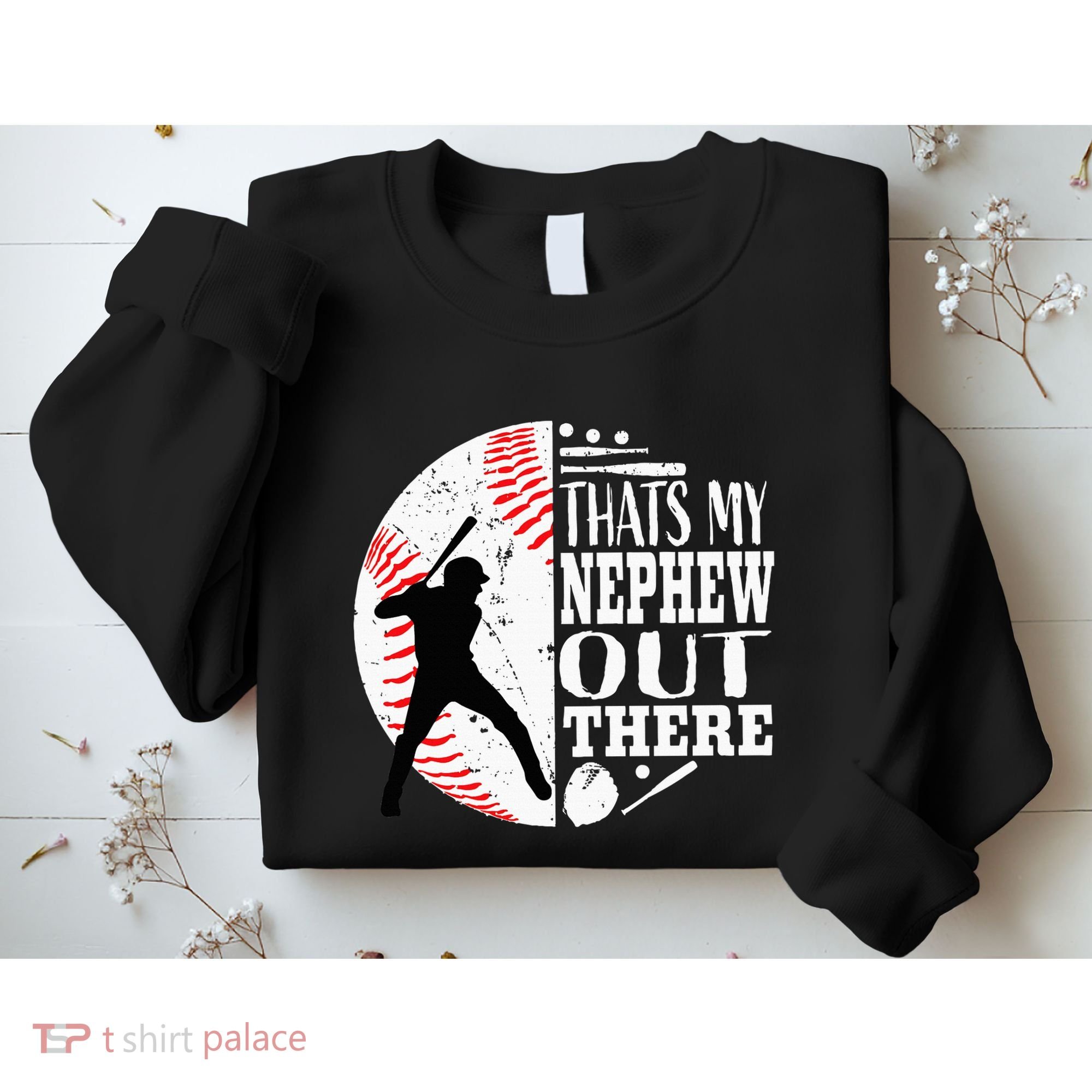 Proud ThatS My Nephew Out There Baseball Aunt Uncle Graphic Sweatshirt