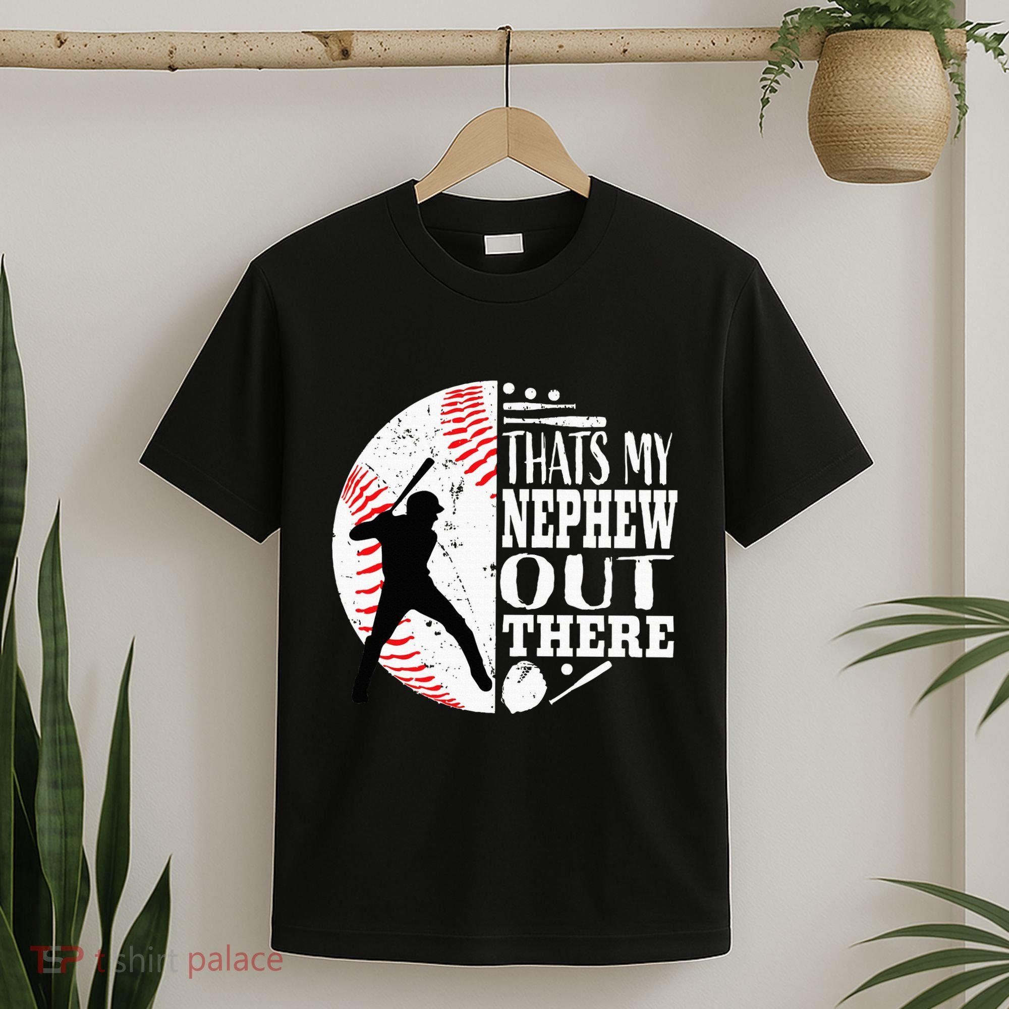 Proud ThatS My Nephew Out There Baseball Aunt Uncle Graphic T-Shirt