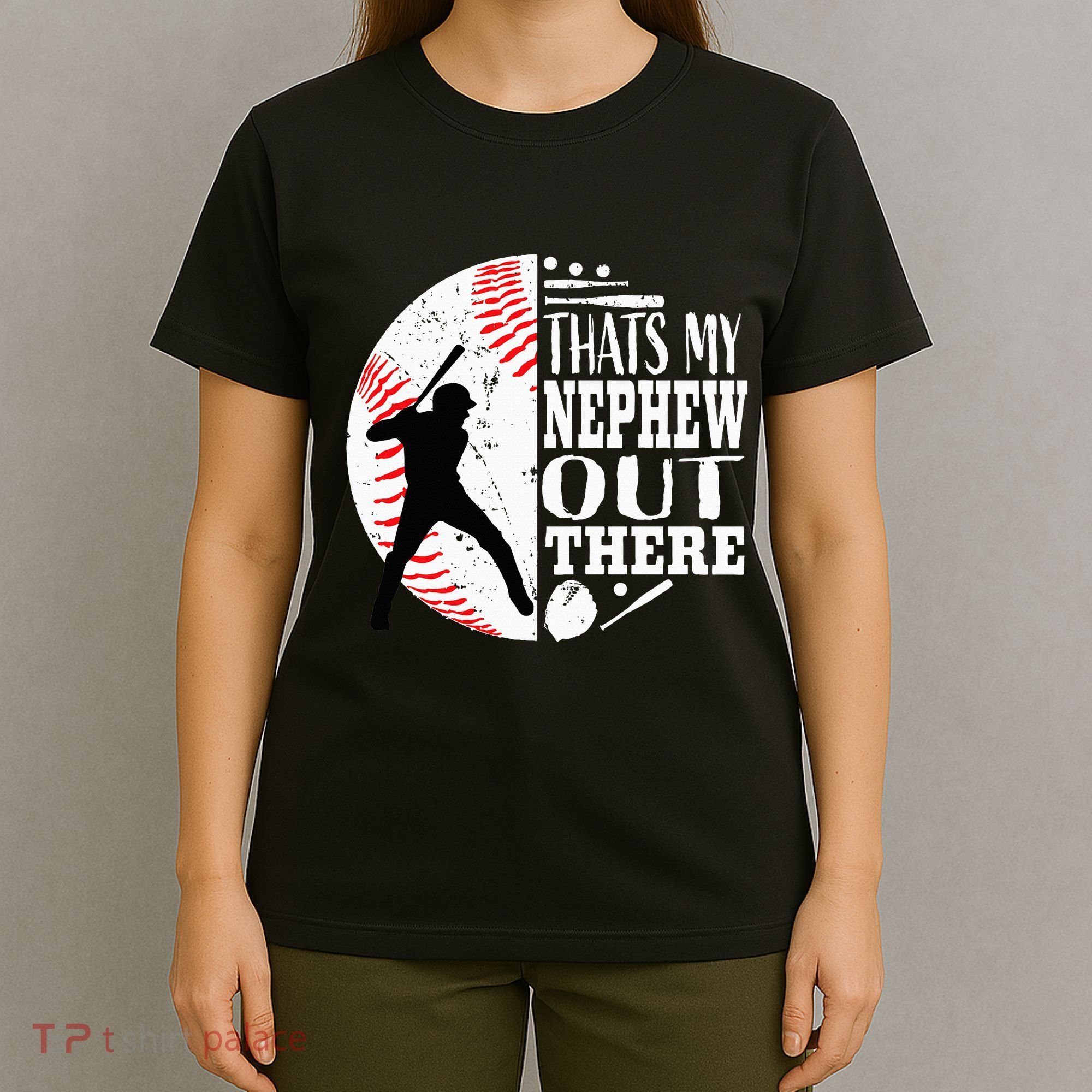 Proud ThatS My Nephew Out There Baseball Aunt Uncle Graphic T-Shirt