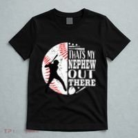 Proud ThatS My Nephew Out There Baseball Aunt Uncle Graphic T-Shirt thumb 5