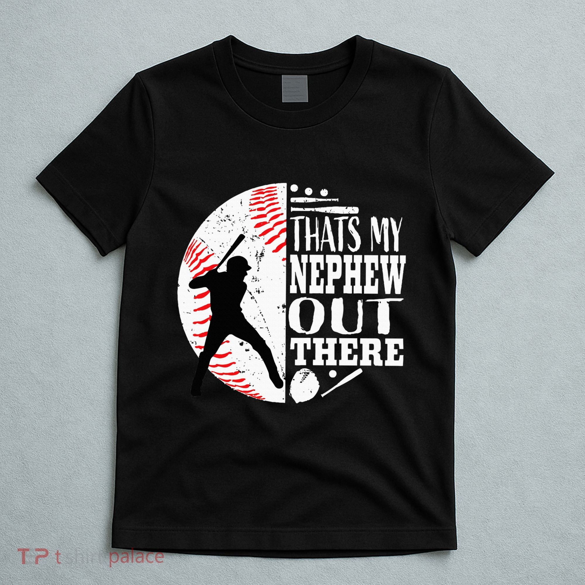 Proud ThatS My Nephew Out There Baseball Aunt Uncle Graphic T-Shirt