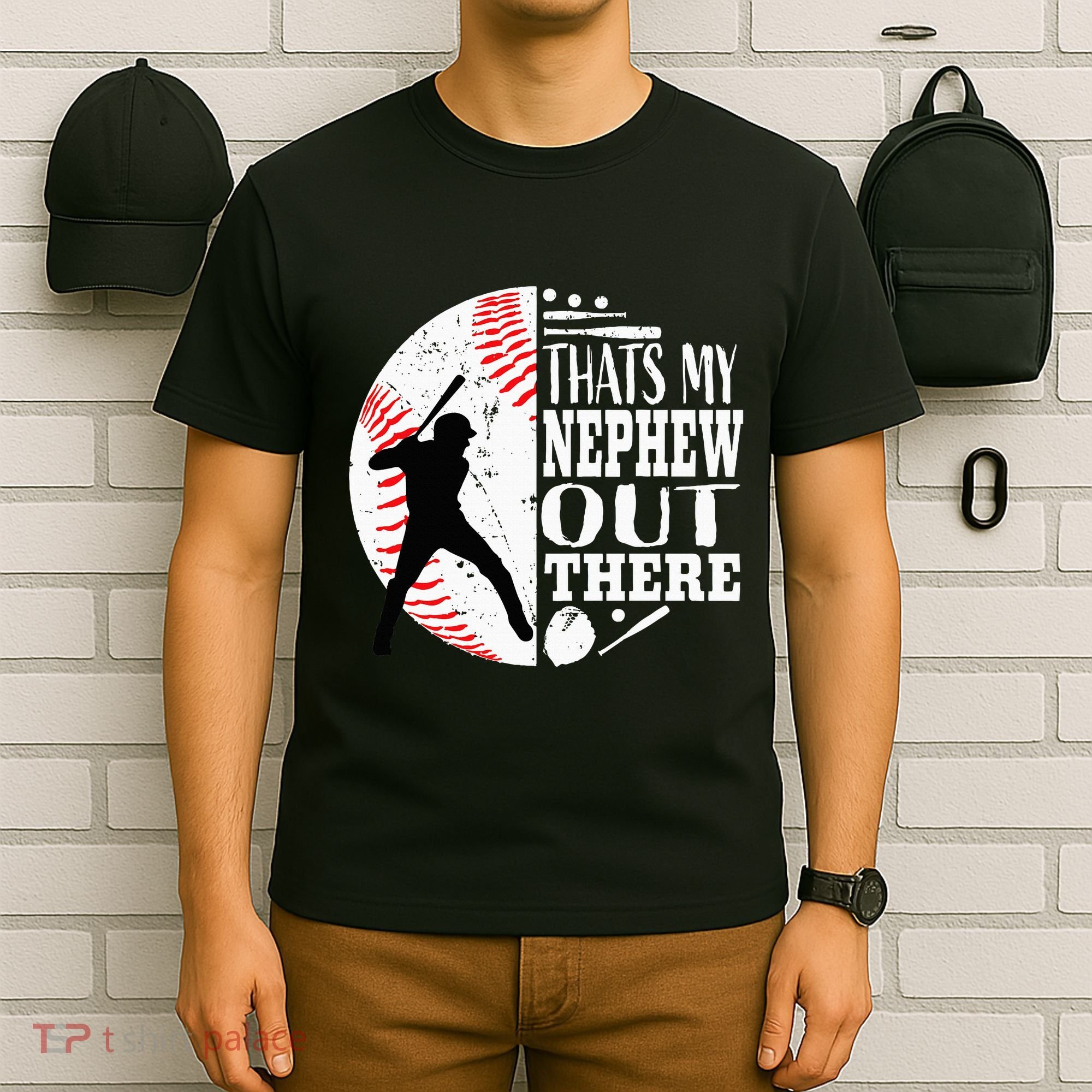 Proud ThatS My Nephew Out There Baseball Aunt Uncle Graphic T-Shirt