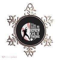 Proud ThatS My Nephew Out There Baseball Aunt Uncle Graphic Ornament thumb 0