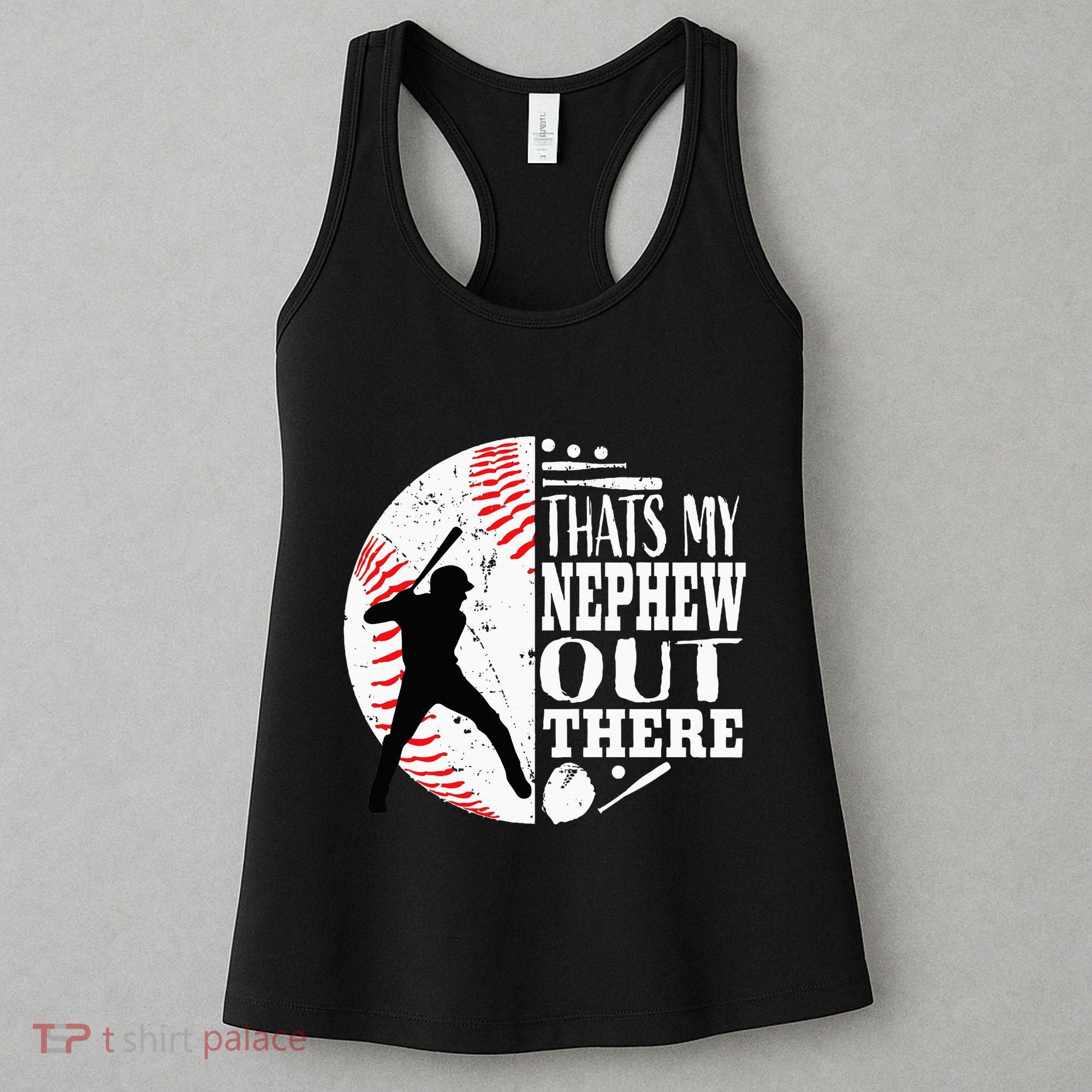 Proud ThatS My Nephew Out There Baseball Aunt Uncle Graphic Women's Tank Top