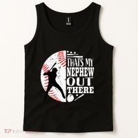 Proud ThatS My Nephew Out There Baseball Aunt Uncle Graphic Tank Top thumb 2