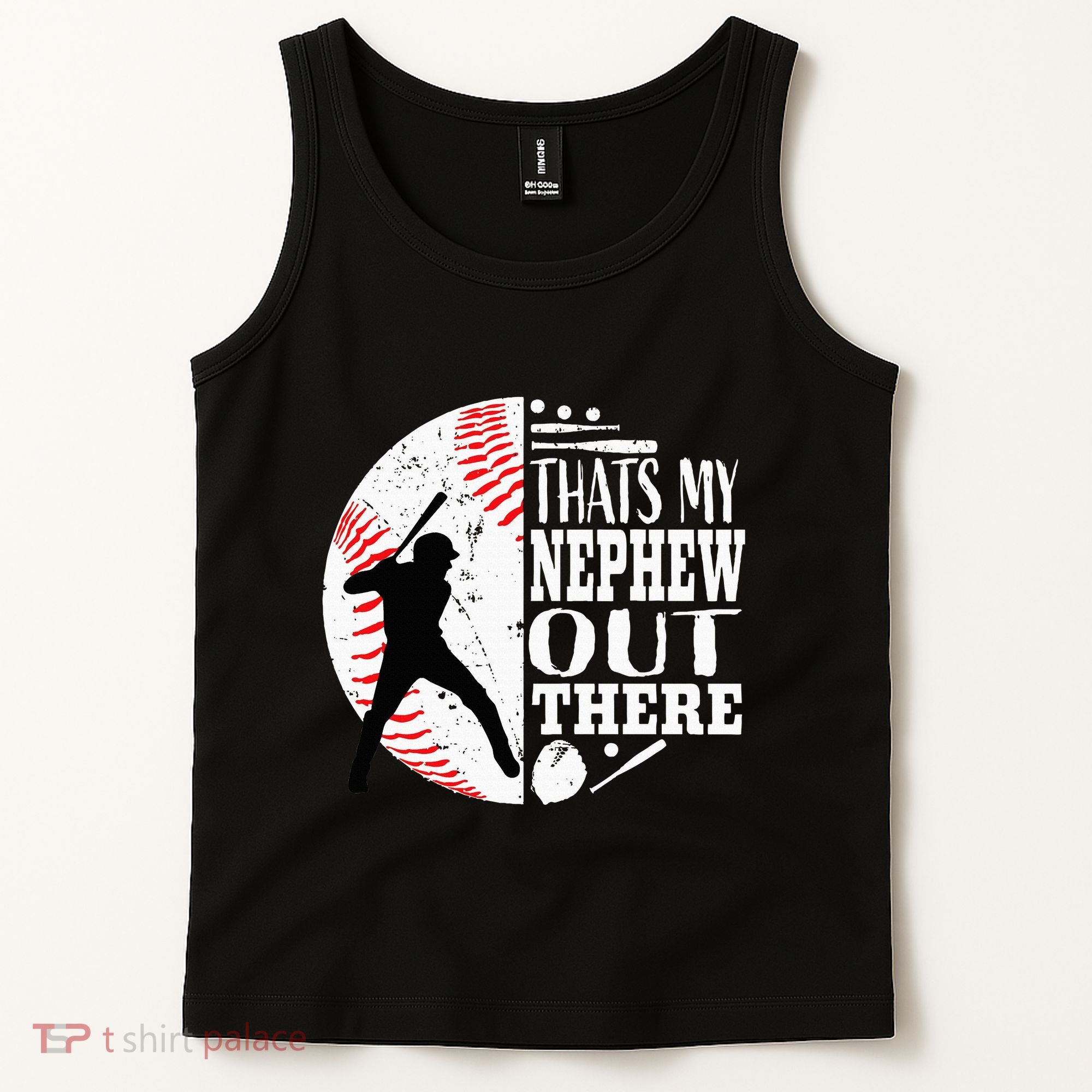 Proud ThatS My Nephew Out There Baseball Aunt Uncle Graphic Tank Top