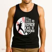 Proud ThatS My Nephew Out There Baseball Aunt Uncle Graphic Tank Top thumb 3