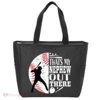 Proud ThatS My Nephew Out There Baseball Aunt Uncle Graphic Tote Bag thumb 0