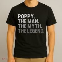 POPPY The Man The Myth The Legend Father's Day Funny T-Shirt thumb 3