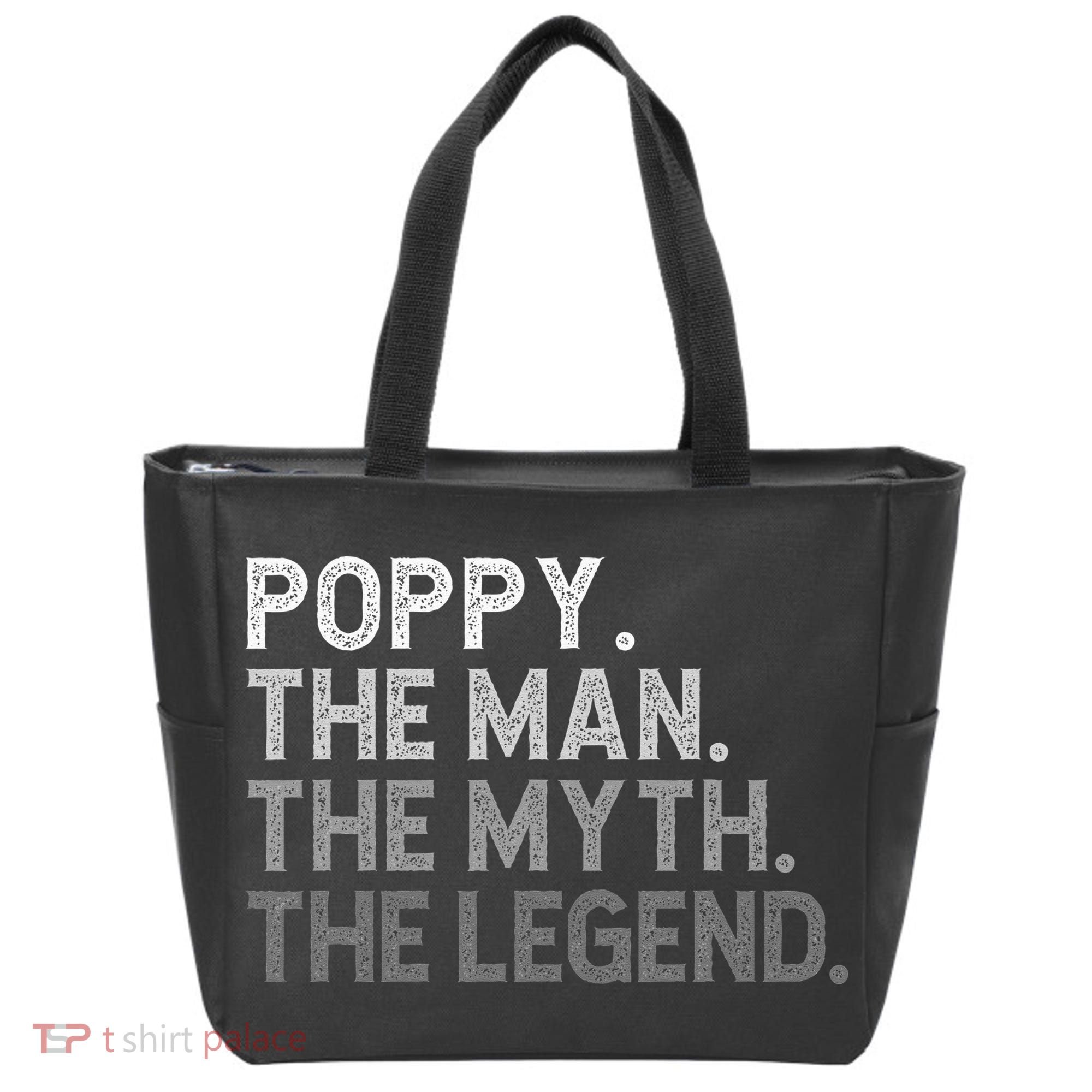 POPPY The Man The Myth The Legend Father's Day Funny Tote Bag
