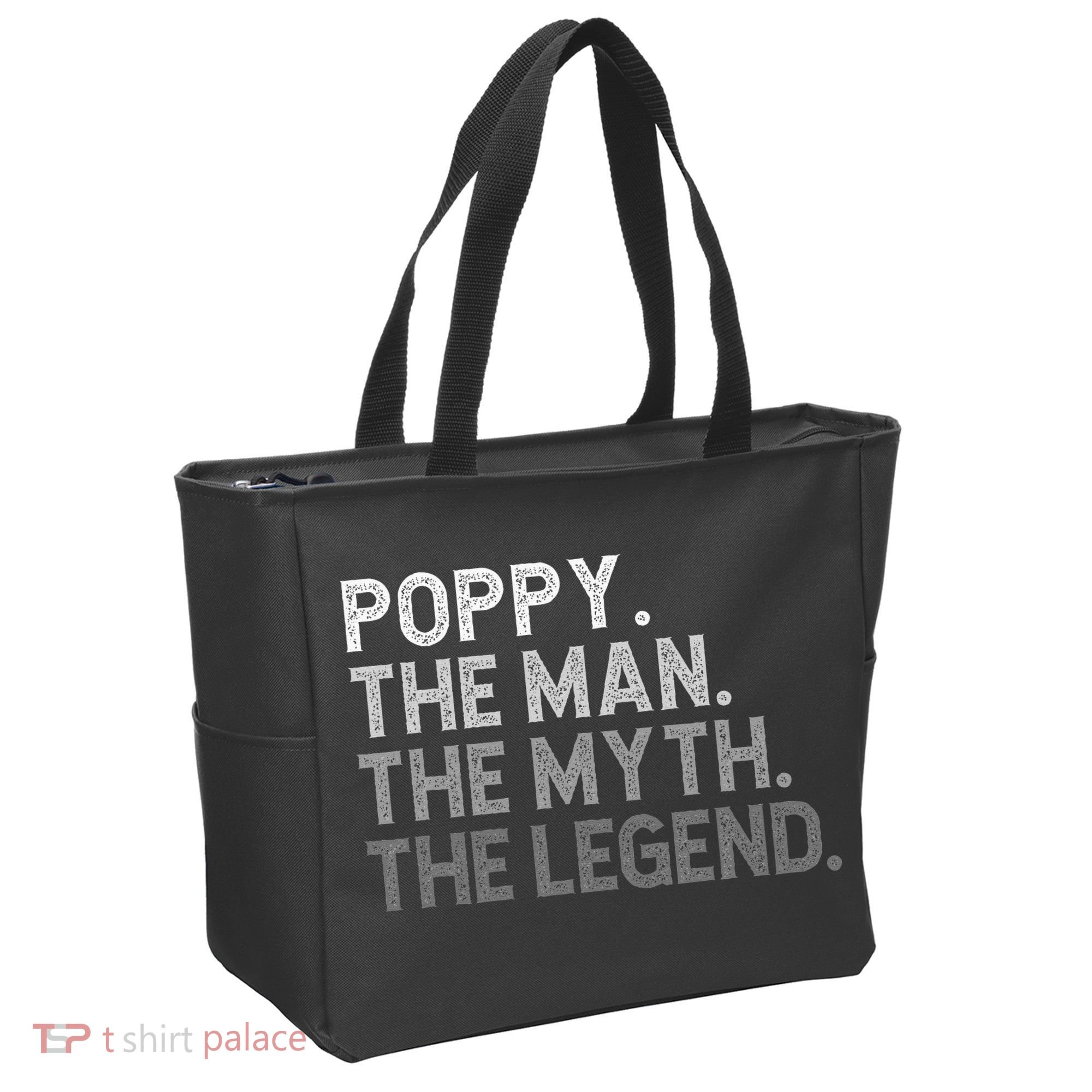 POPPY The Man The Myth The Legend Father's Day Funny Tote Bag