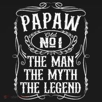 PaPaw The Man The Myth The Legend Funny Fathers Day Gift Polo thumb 3