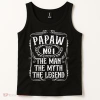 PaPaw The Man The Myth The Legend Funny Fathers Day Gift Tank Top thumb 2
