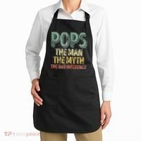 Pops The Man The Myth The Bad Influence Father's Day Apron thumb 2