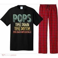 Pops The Man The Myth The Bad Influence Father's Day Pajama Set thumb 0