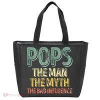 Pops The Man The Myth The Bad Influence Father's Day Tote Bag thumb 0