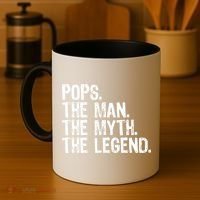 Pops The Man The Myth The Legend Gift Christmas Coffee Mug thumb 4