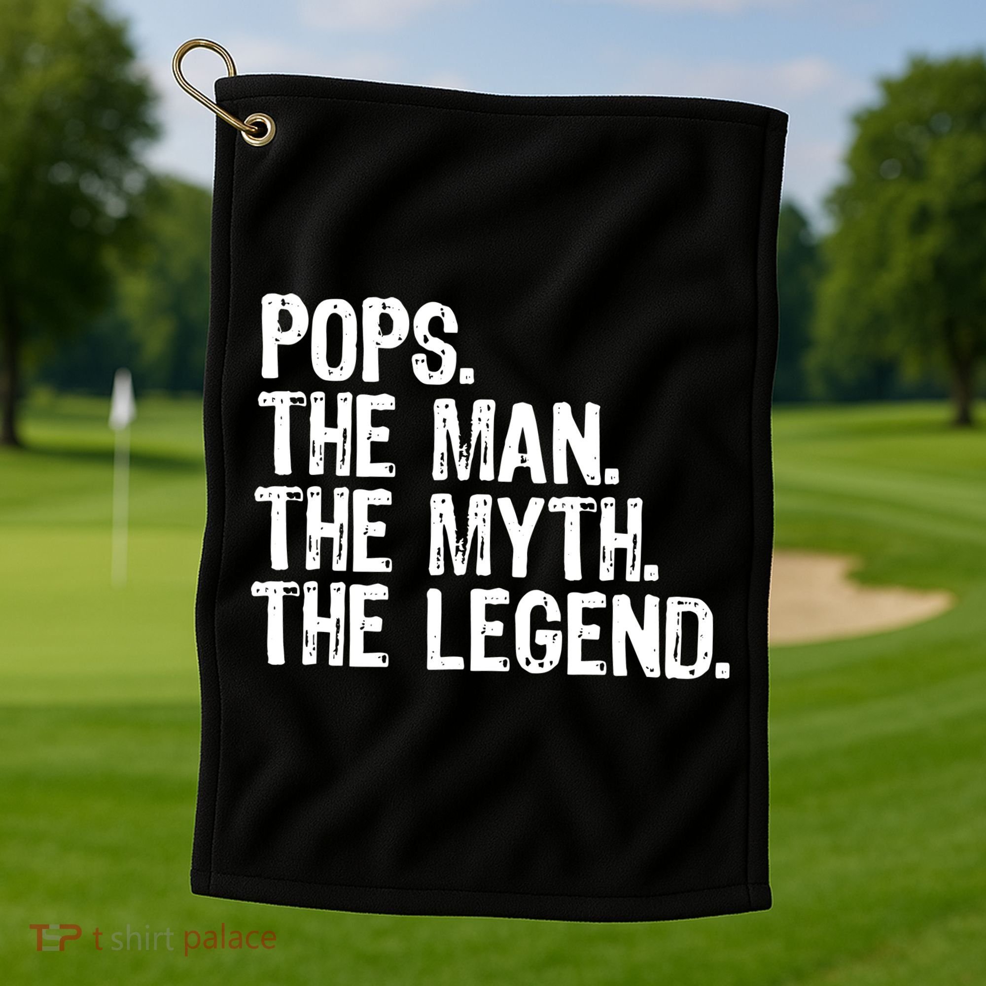 Pops The Man The Myth The Legend Gift Christmas Golf Towel