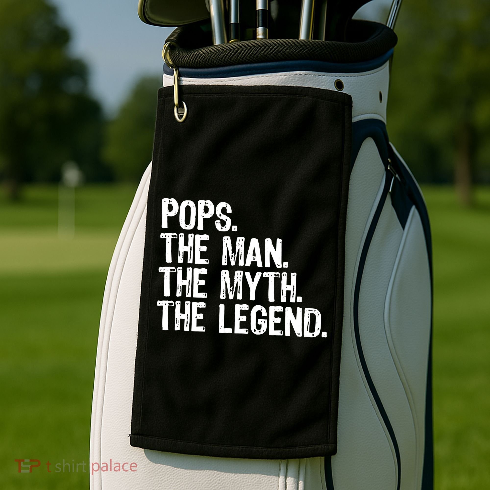Pops The Man The Myth The Legend Gift Christmas Golf Towel