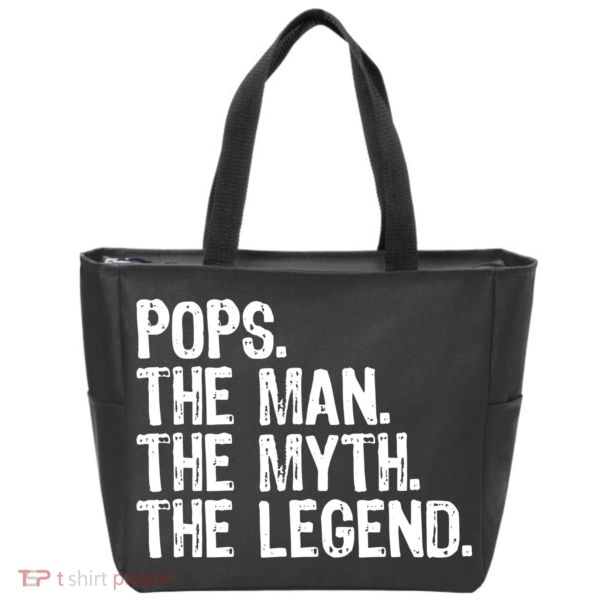 Pops The Man The Myth The Legend Gift Christmas Tote Bag