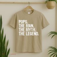 Pops The Man The Myth The Legend Gift Christmas T-Shirt thumb 2