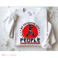 Proud Taekwondo Mom Taekwondo Mama Taekwondo Fighter Mom Sweatshirt thumb 2