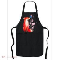 Pleased To Meet You, Japanese Fox With Cherry Blossoms Apron thumb 0
