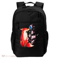 Pleased To Meet You, Japanese Fox With Cherry Blossoms Backpack thumb 0