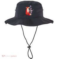 Pleased To Meet You, Japanese Fox With Cherry Blossoms Bucket Hat thumb 0