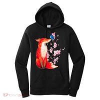 Pleased To Meet You, Japanese Fox With Cherry Blossoms Women's Hoodie thumb 0