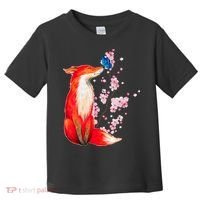 Pleased To Meet You, Japanese Fox With Cherry Blossoms Toddler T-Shirt thumb 0